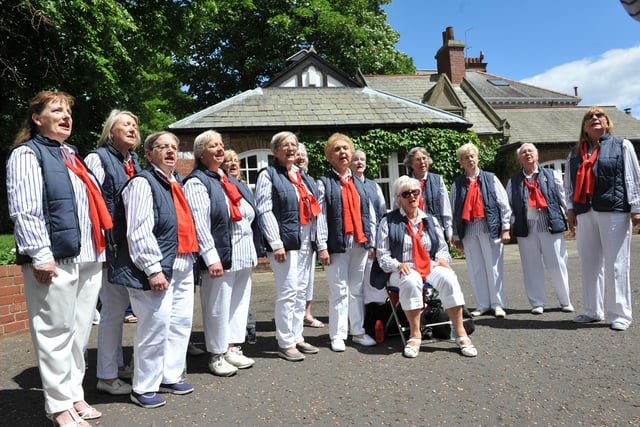 Singers from Harton Harmonisers entertain at the Westoe Village Fair in 2017.