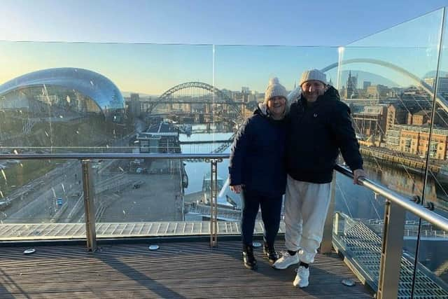 Nana Joan and Granda Franky pictured together at the Baltic.