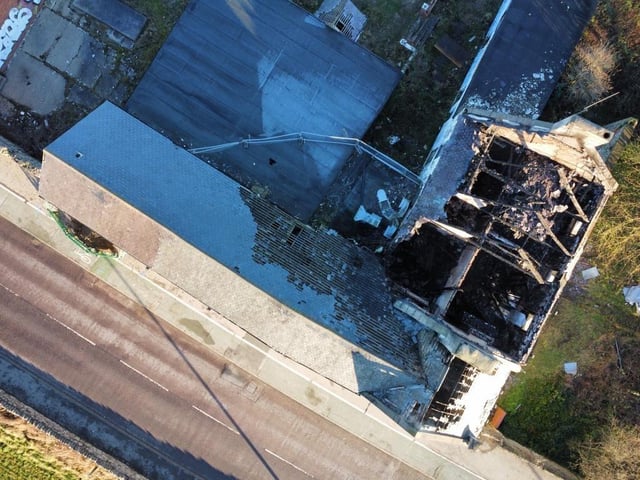 In parts, the roof has been almost totally destroyed