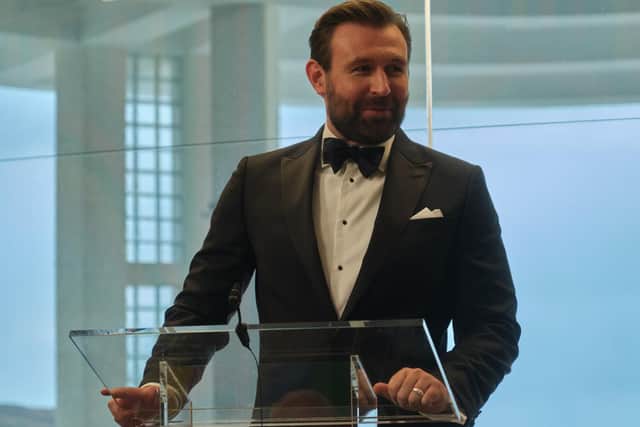 The 'cartoonishly villainous' Miles (James McArdle) features in the new ITV drama series Playing Nice (Picture: ITV)