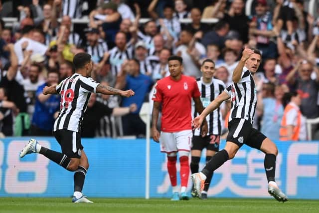 Fabian Schar opened the scoring when Newcastle United faced Nottingham Forest earlier in the season (Photo by Stu Forster/Getty Images)
