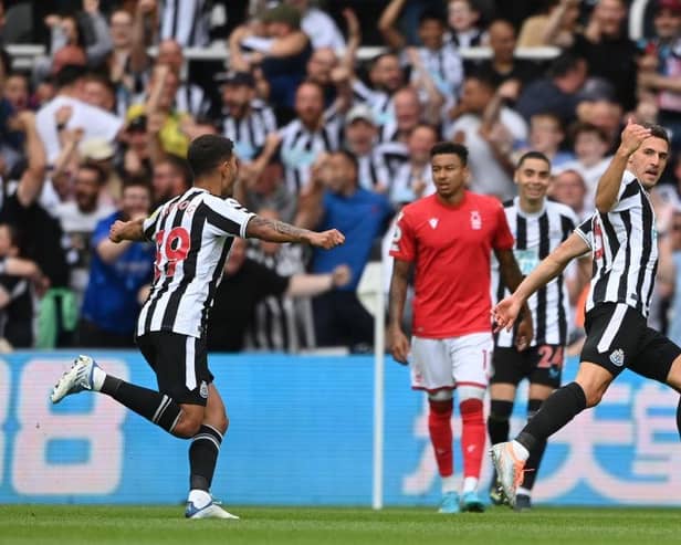 Fabian Schar opened the scoring when Newcastle United faced Nottingham Forest earlier in the season (Photo by Stu Forster/Getty Images)