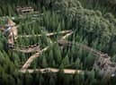 CGI image of The Plotters' Forest at Raby Castle