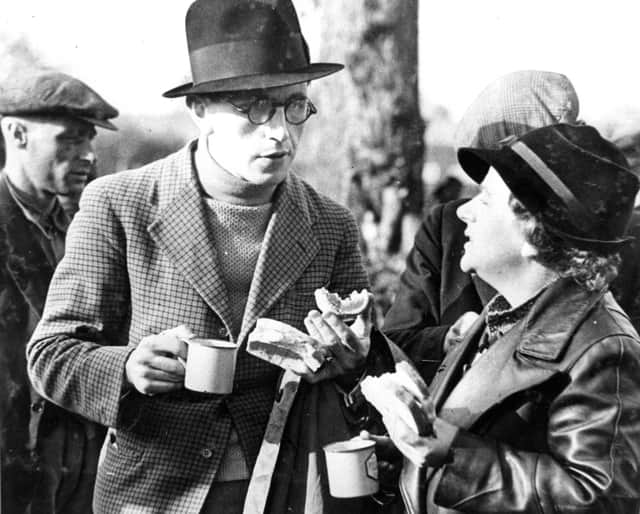Journalist Richie Calder with Ellen Wilkinson during the Jarrow March.
