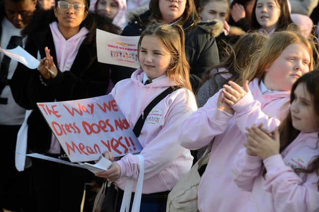 Bright Futures International Women's Day march through South Shields.