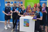 Staff at The Gym Group in South Shields with some of the Easter Eggs they have collected for the Gazette appeal.