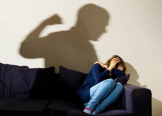 File picture, posed my a model, as domestic abuse figures are revealed for South Tyneside