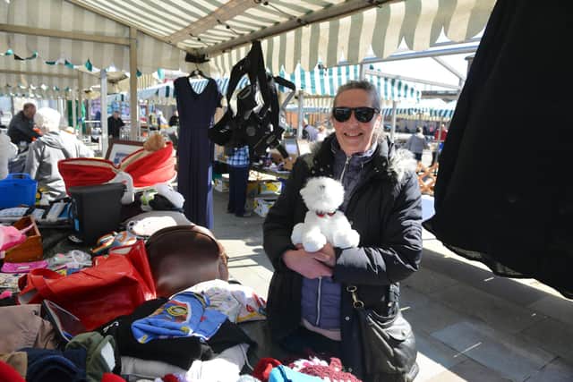 Trader Michelle Dunning is glad to be back at South Shields market.