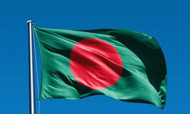 The Bangladesh flag.