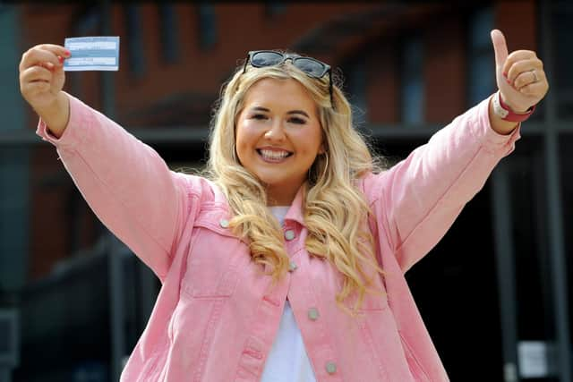 Lauren Amour receives her second Covid vaccination at Cleadon Park Primary Care Centre, South Shields.