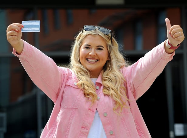 Lauren Amour receives her second Covid vaccination at Cleadon Park Primary Care Centre, South Shields.