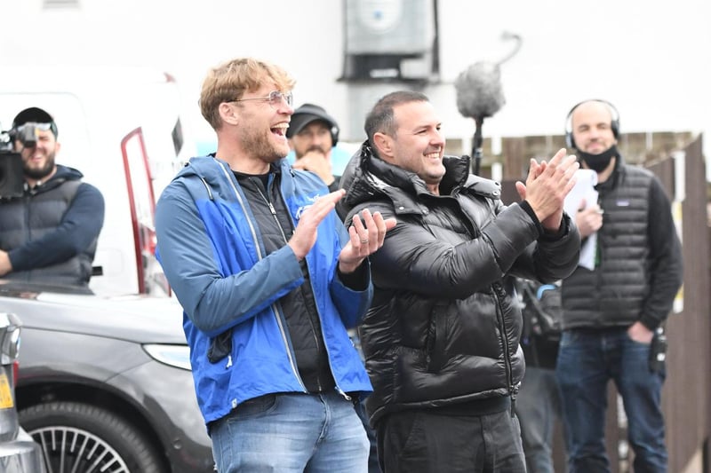 A round of applause from Freddie and Paddy. Picture: Michael Fawcus Photography