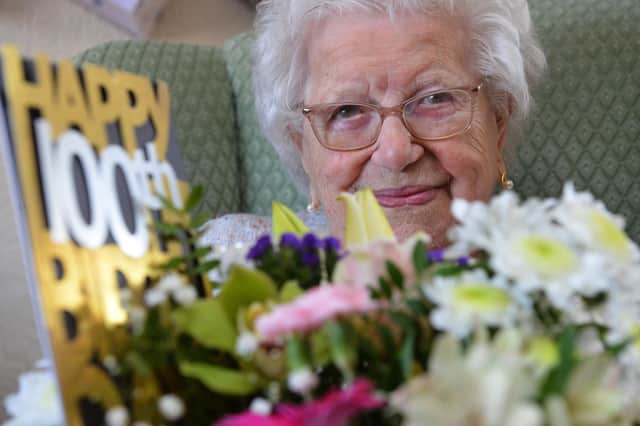 Mary Reeves celebrates her 100th birthday.