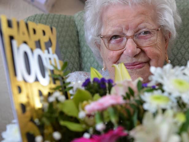 Mary Reeves celebrates her 100th birthday.
