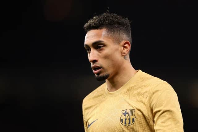 Barcelona winger Raphinha has been linked with a move to St James's Park (Photo by Catherine Ivill/Getty Images)