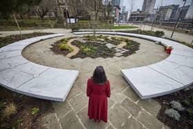 EMBARGOED TO 0001 WEDNESDAY JANUARY 05

Undated handout photo issued by Manchester City Council of The Glade of Light, a memorial to the 22 people murdered in the Manchester Arena terror attack which will officially open to the public from Wednesday. The memorial is a white marble "halo" bearing the names of those killed in the May 2017 outrage. Families of those who lost loved ones have been able to make personalised memory capsules, containing mementos and messages, which are embedded inside the halo. Issue date: Wednesday January 5, 2022. PA Photo. See PA story MEMORIAL Arena . Photo credit should read: Mark Waugh/Manchester City Council/PA Wire 

NOTE TO EDITORS: This handout photo may only be used in for editorial reporting purposes for the contemporaneous illustration of events, things or the people in the image or facts mentioned in the caption. Reuse of the picture may require further permission from the copyright holder. 
