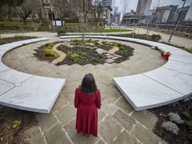 EMBARGOED TO 0001 WEDNESDAY JANUARY 05

Undated handout photo issued by Manchester City Council of The Glade of Light, a memorial to the 22 people murdered in the Manchester Arena terror attack which will officially open to the public from Wednesday. The memorial is a white marble "halo" bearing the names of those killed in the May 2017 outrage. Families of those who lost loved ones have been able to make personalised memory capsules, containing mementos and messages, which are embedded inside the halo. Issue date: Wednesday January 5, 2022. PA Photo. See PA story MEMORIAL Arena . Photo credit should read: Mark Waugh/Manchester City Council/PA Wire 

NOTE TO EDITORS: This handout photo may only be used in for editorial reporting purposes for the contemporaneous illustration of events, things or the people in the image or facts mentioned in the caption. Reuse of the picture may require further permission from the copyright holder. 
