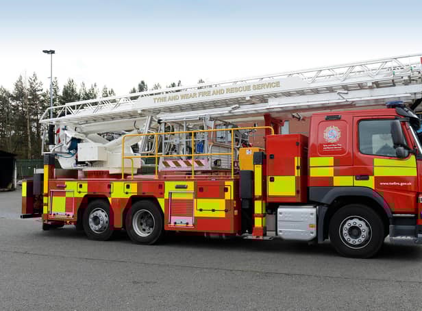 A fire appliance ready for action.