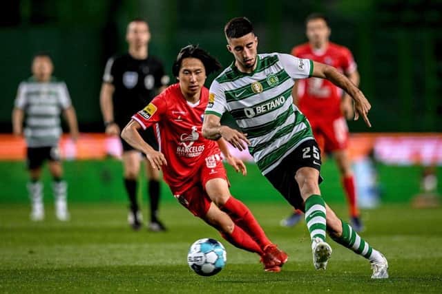 Sporting defender Goncalo Inacio has been linked with a move to Newcastle United this summer. (Photo by PATRICIA DE MELO MOREIRA / AFP)