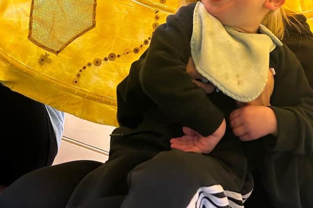 Isaac enjoying a previous theatre performance at The Special Lioness