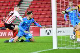 Will Harris in Papa John's Trophy action