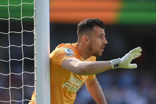 Newcastle United No.1 Martin Dubravka in action last season.