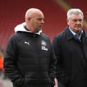 Steve Agnew pictured alongside Steve Bruce during their time at Newcastle United. (Photo by Charlie Crowhurst/Getty Images)