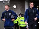 Kieran Trippier and Chris Wood of Newcastle United arrive at the stadium prior to the Premier League match between Newcastle United and Watford at St. James Park on January 15, 2022 in Newcastle upon Tyne, England. (Photo by Stu Forster/Getty Images)