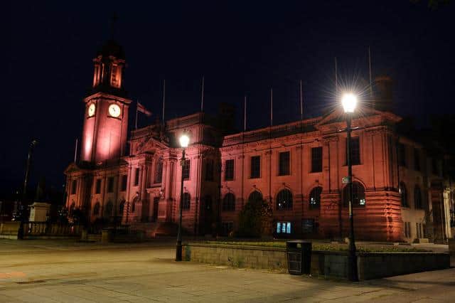 South Shields Town Hall illuminated orange to raise awareness of Batten’s Disease.