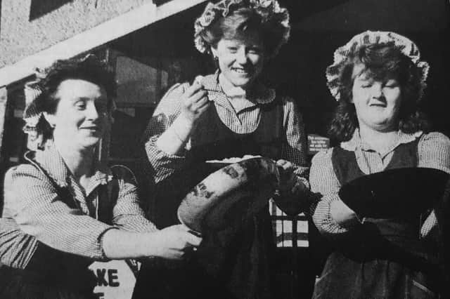To mark Pancake day, staff at the Pancake Place - an institution on Kirk Wynd for many, many years - tried their hand at tossing pancakes.
Pictured are Audrey Henderson, Tracy Allan and Elizabeth McTaggart.
