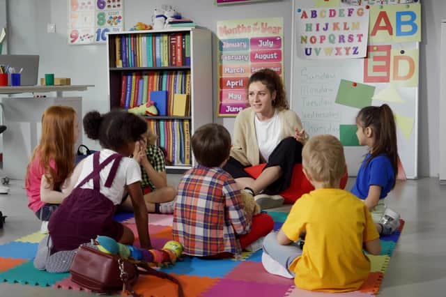 Three new school nurseries will open in the MP's constituency as part of a national rollout across 300 schools.