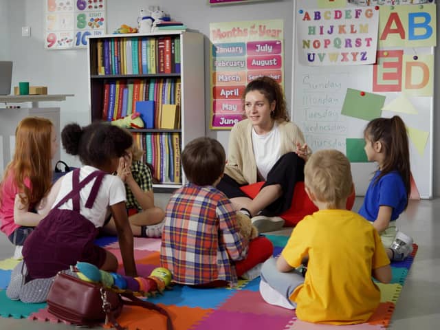 Three new school nurseries will open in the MP's constituency as part of a national rollout across 300 schools.