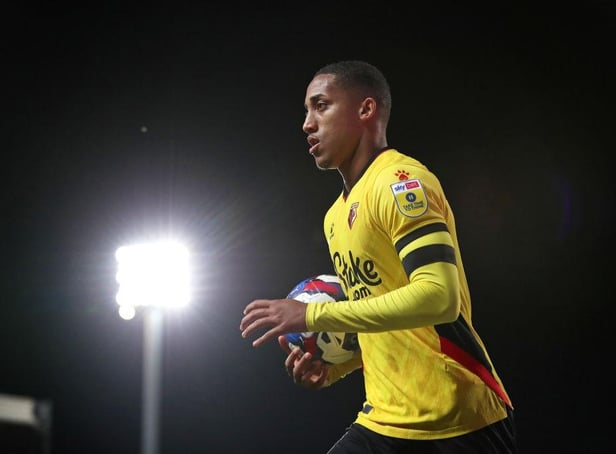 Joao Pedro of Watford during the Sky Bet Championship between Blackburn Rovers and Watford at Ewood Park on September 13, 2022 in Blackburn, England. (Photo by Alex Livesey/Getty Images)