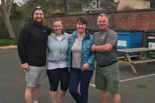 Michael Booth (left) with sister Erin Booth, mum Melanie, and dad Ian - who have all been volunteering for Hebburn Helps during the pandemic.