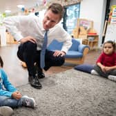 Chancellor Jeremy Hunt, at a nursery after announcing his childcare reforms.