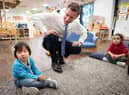 Chancellor Jeremy Hunt, at a nursery after announcing his childcare reforms.