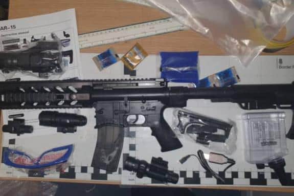 The replica gun was seized as part of an ongoing Border Force operation.
