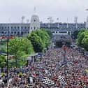 Newcastle United fans make their way up Wembley Way before the 1999 FA Cup Final against Manchester United  (Photo by Tom Shaw/Allsport/Getty Images)