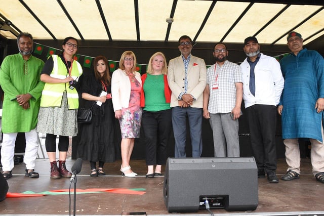 South Shields MP Emma Lewell-Buck sharing the stage with the event organisers.