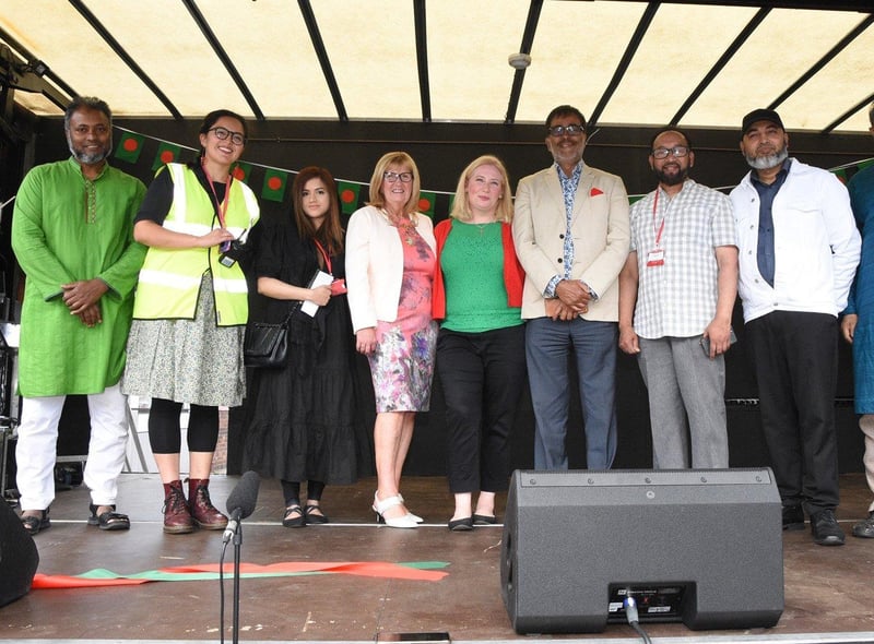 South Shields MP Emma Lewell-Buck sharing the stage with the event organisers.