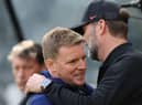 Newcastle United head coach Eddie Howe and Liverpool manager Jurgen Klopp.