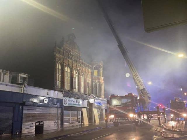 Firefighters at the scene of the Victoria Hall blaze in South Shields. Photo by Liam Christopher Walker.