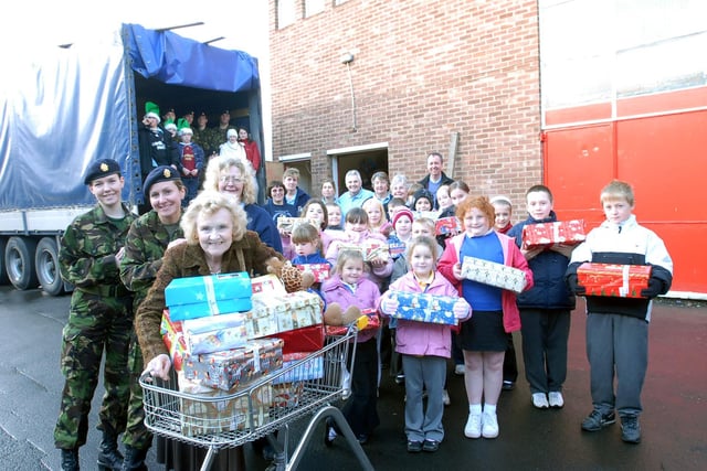 Pupils supported the Shoebox Appeal in 2006 and look how well they did.