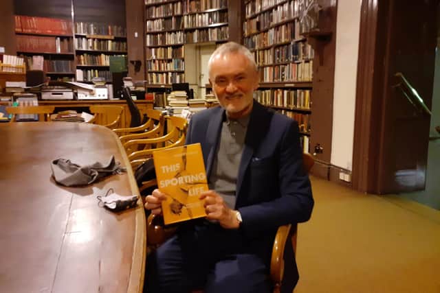 Retired university professor and author Robert Colls with his award winning book, This Sporting Life.