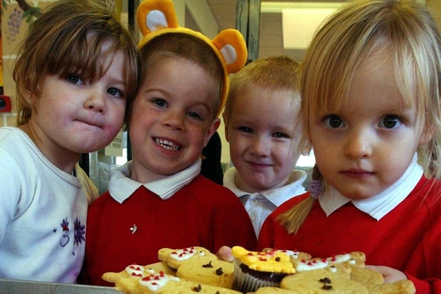 Back to 2003 for this scene from Harton Nursery where biscuits were being made for the Children In Need charity drive.
