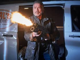 Arnold Schwarzenegger as a naughty cyborg in Terminator: Dark Fate.