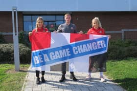 The video stars Sunderland AFC players Louise Griffiths, Carl Winchester and Charlotte Potts