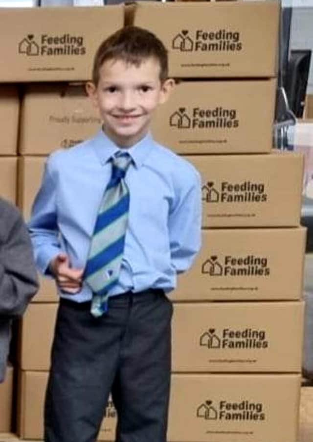 Jack has been volunteering at the Feeding Families charity despite his own health problems.
