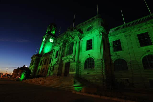 South Shields Town Hall will be lit up green to mark Srebrenica Memorial Day on Sunday, July 11.
