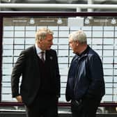 West Ham United boss David Moyes and Newcastle United head coach Steve Bruce. (Photo by DAVE ROGERS/POOL/AFP via Getty Images)